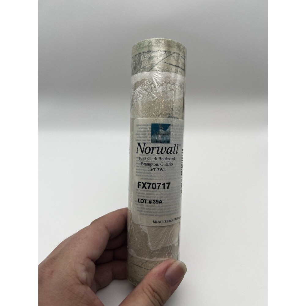 Norwall FX70717 Prepasted Wallpaper Border Leaf Pattern Neutral Sealed Roll